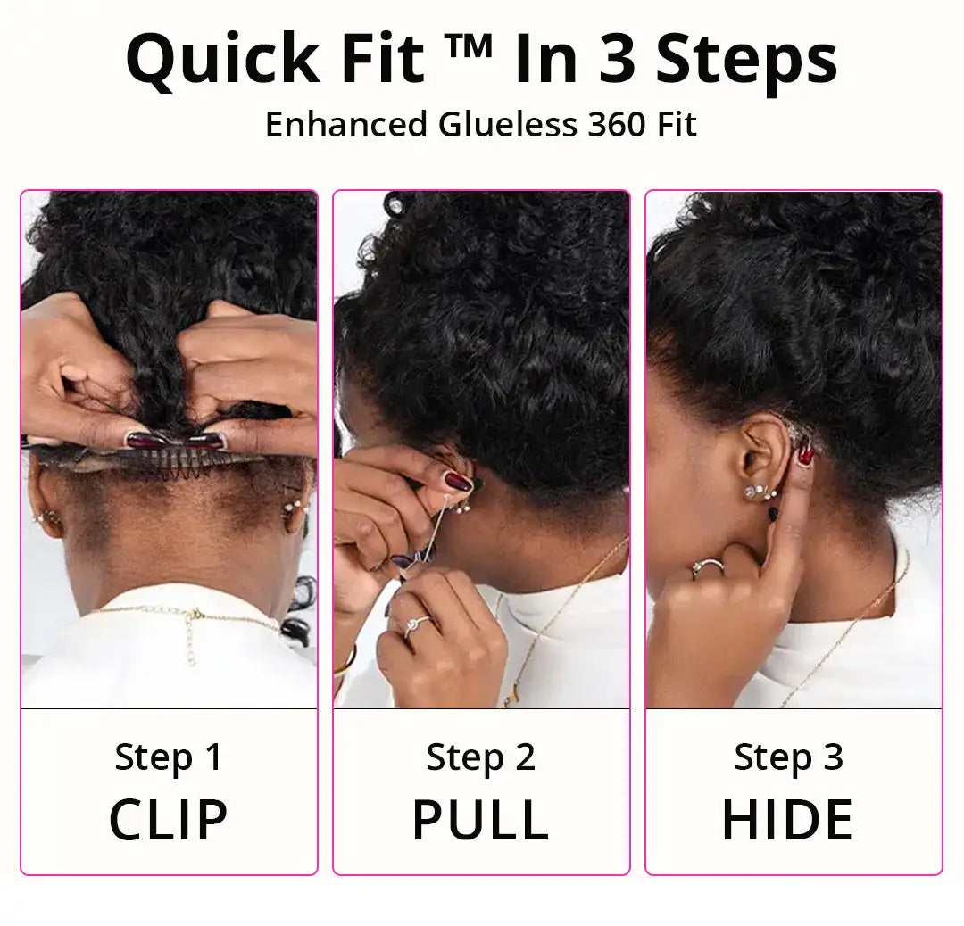 Glueless 250% Density Kinky Curly Wig | Sophisticated 360 Full Lace Frontal HD Transparent Gown | Elegant "Invisi-Strap" Silhouette | "Dignified" Snug Water Brazilian Remy Human Hair for Radiant Versatile Styling