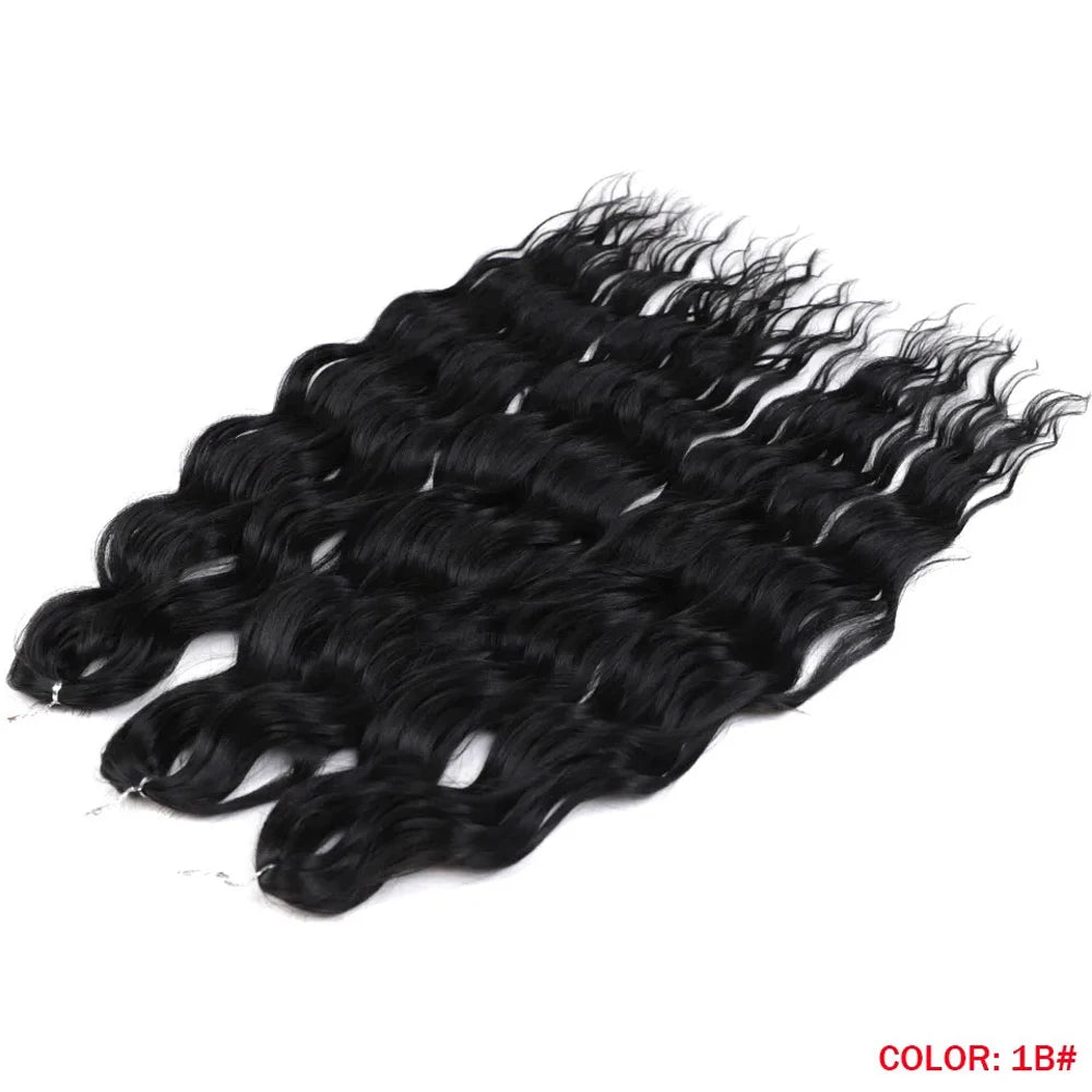 Loose Deep Wave Crochet Hair | 24-Inch Synthetic Braiding Hair Luxegan
