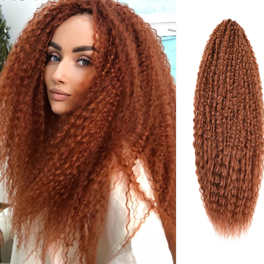Afro Kinky Curly Crochet Hair Extensions – Kanekalon Ombre Braiding Hair 20–28in | 35 Strands/Pack - view 16
