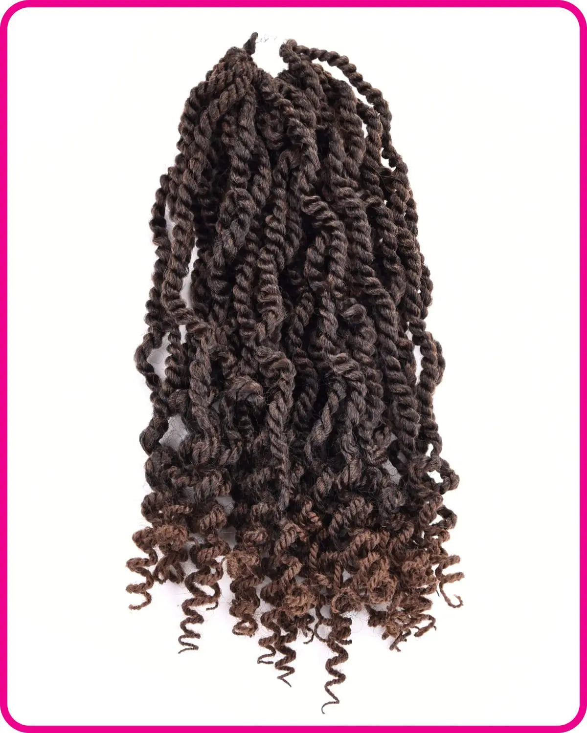 Wavy Senegalese Twist Crochet Hair 12 Inch – Pre-Twisted Boho Crochet Braids for Black Women