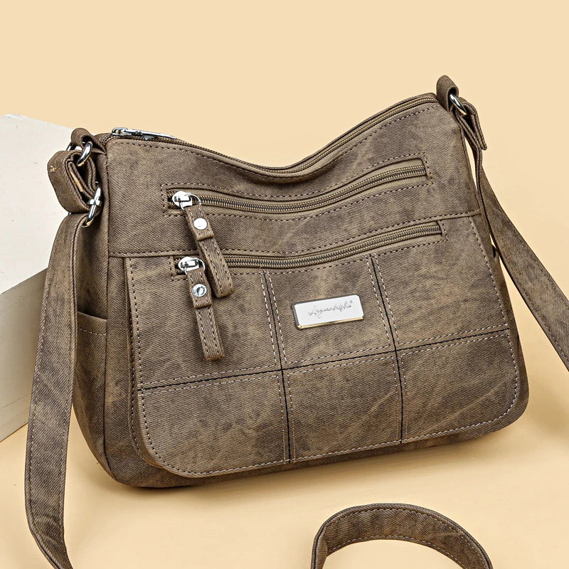 Fashion Women's Canvas Crossbody Bag Luxury Designer Tote Shoulder Bags for Ladie | Old Money Messenger