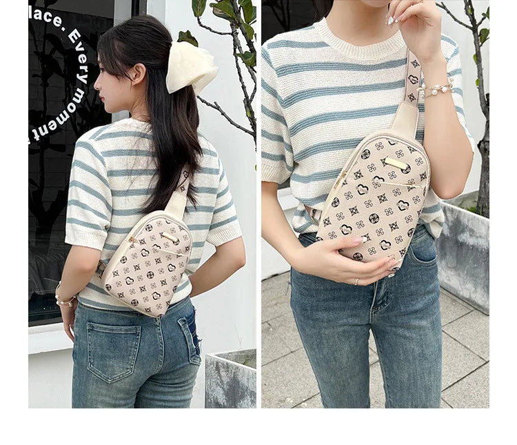 Women's & Men's Crossbody New Chest Bag | Printed Messenger Bag (Ladies' Versatile Shoulder Bag) Luxegan