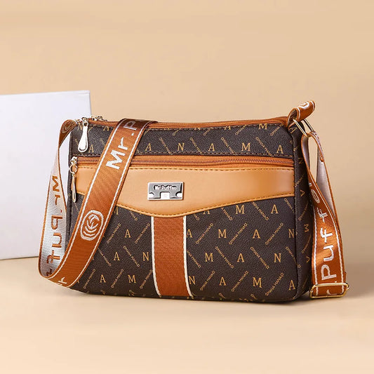 Geometric Print Messenger Bag | Large Capacity Shoulder & Crossbody Bag Luxegan