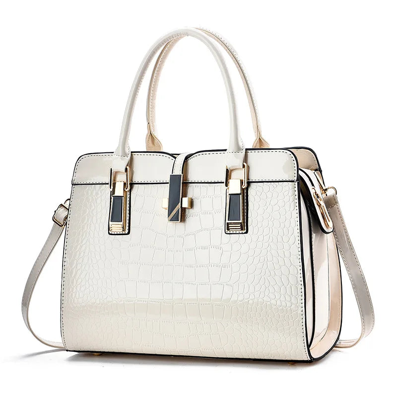 Luxury Brand Designer Women's Handbag | Large Capacity Single Shoulder Crossbody Bag & Crocodile Pattern Commuting Tote Luxegan