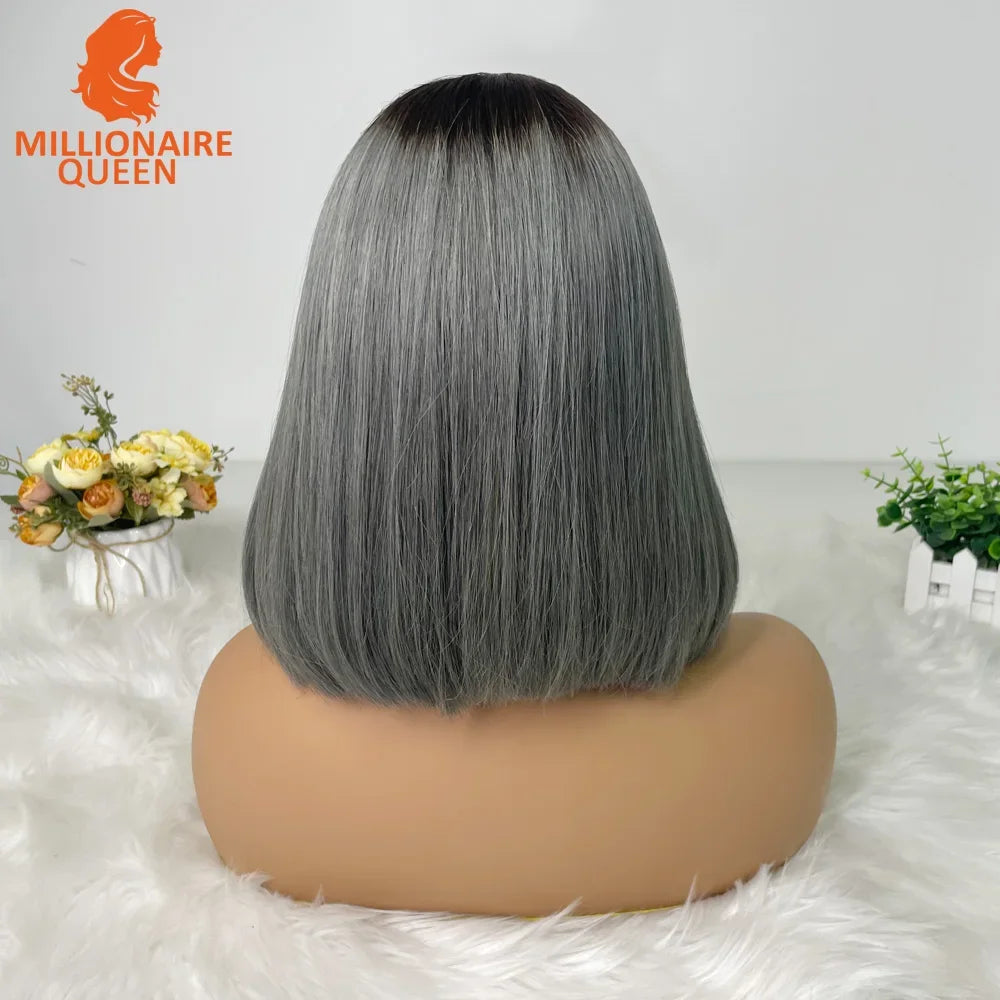 Highlight P4/30 Brown Vietname Bone Straight Bob Wig Super Double Drawn Human Hair 2x6 Glueless Lace Closure Wig For Black Women