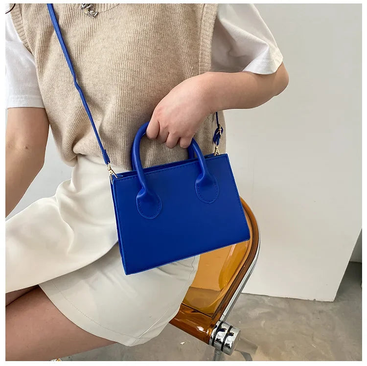 Minimalist Black Small Square Bag | All-Match PU Leather Top Handle Purse | Classic Shoulder & Crossbody Bag for Work (Women) Luxegan