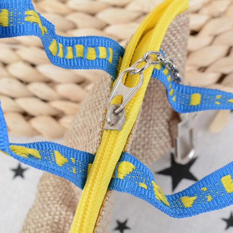 Blue Mini PP Coin Purse | Zipper Keyring Wallet & Card Holder Luxegan