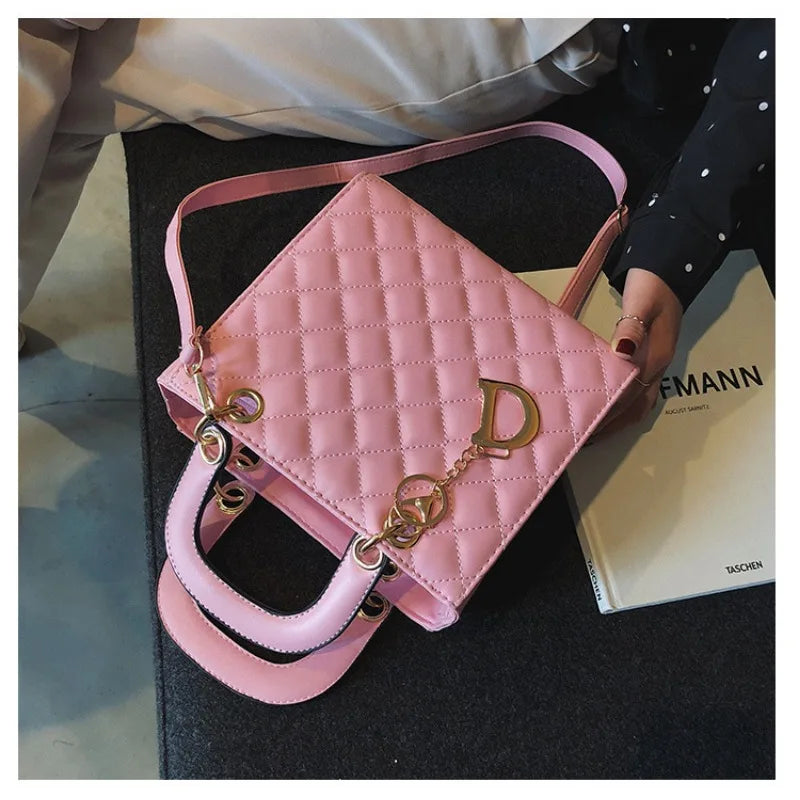 Luxury Lingge Chain Tote Bag | Women's Fashion Shoulder & Crossbody Handbag Luxegan