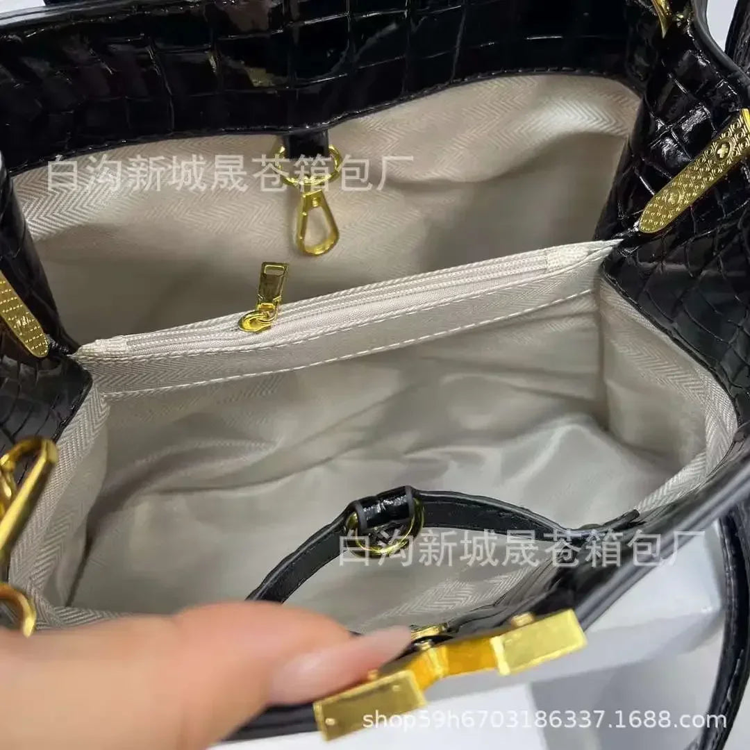 Microfiber Synthetic Leather Baguette Bag | Designer Crossbody Shoulder Purse & Travel Tote Luxegan