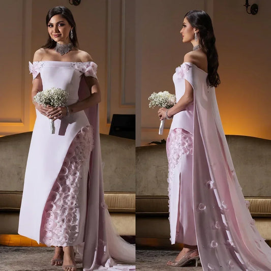 Vestidos Midi Plisados de Punto de Flores A Medida, Estilo Moderno, Sin Hombros, para Fiesta de Bienvenida a Casa, Estilo Rural, Unisex, Para