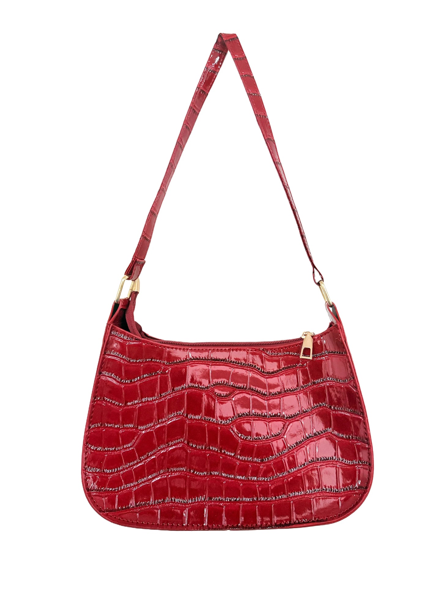 Vintage Patent Leather Shoulder Bag | Fashion Designer Hobos & Underarm Bag Luxegan