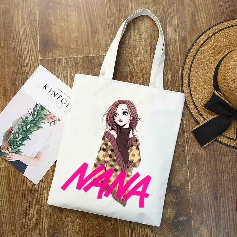 Nana Osaki BLAST Anime Manga Printed Canvas Tote Bag | Custom Reusable Cloth Handbag Shoulder Bag (Unisex) Luxegan