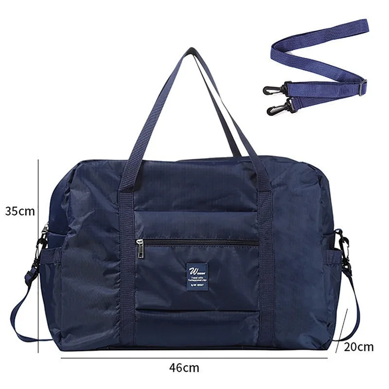 Large Capacity Foldable Travel Bags | Waterproof Handbags & Luggage Organizer Luxegan