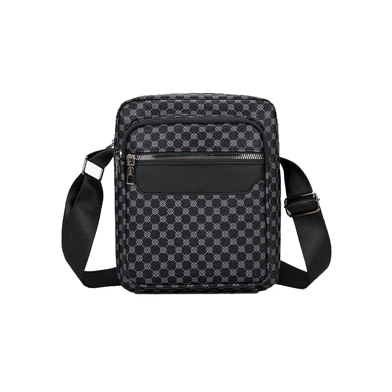 Unisex Color-Matched Design Shoulder Bag | Multi-Pocket Travel & Business Tote | Versatile PU Leather Gift Bag Luxegan