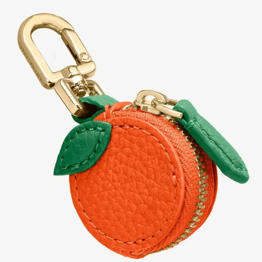 Polyester Cherry/Strawberry Coin Purse | Cute Fruit Shape Keychain Earphone Bag Luxegan