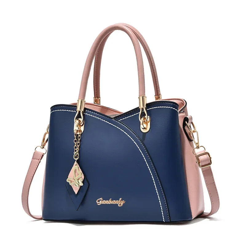 Fashion Splicing Pattern Ladies Handbags | Luxury Designed Quality PU Leather Tote & Crossbody Luxegan