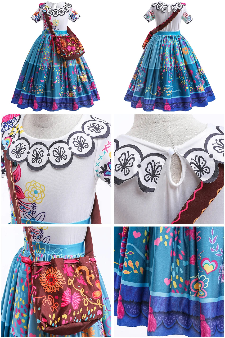 Girls Mirabel Isabela Encanto Costume Girl Princess Dress Children Elsa Anna Rapunzel Cinderella Mermaid Aurora Cosplay Clothes