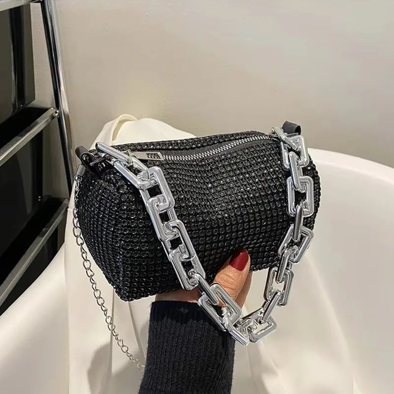 Plush Diamond Pillow Bag | Small Chain Crossbody Purse Luxegan