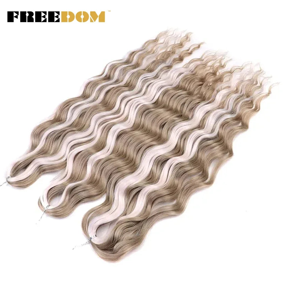 FREEDOM Synthetic Water Wave Crochet Braiding Hair 24 Inch – Ombre & Multi-Tone | 88 Colors | 300g - view 8
