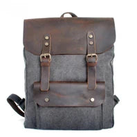 High-Quality Genuine Cow Leather Backpack | Fashion Urban Rucksack & Student School Bag | Large 35L Capacity Travel Knapsack with 15-inch Laptop Compartment Luxegan