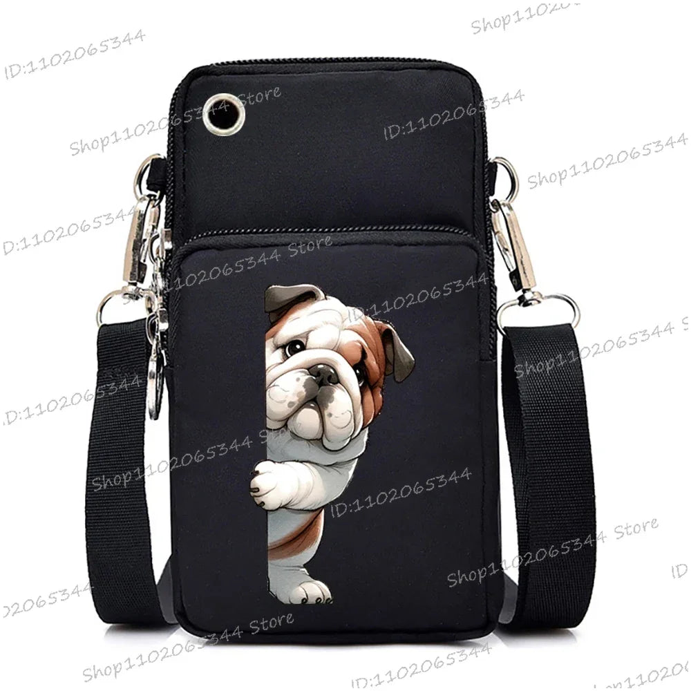Funny Anime Dog Print Mobile Phone Bag | Unisex Crossbody & Handbag Luxegan