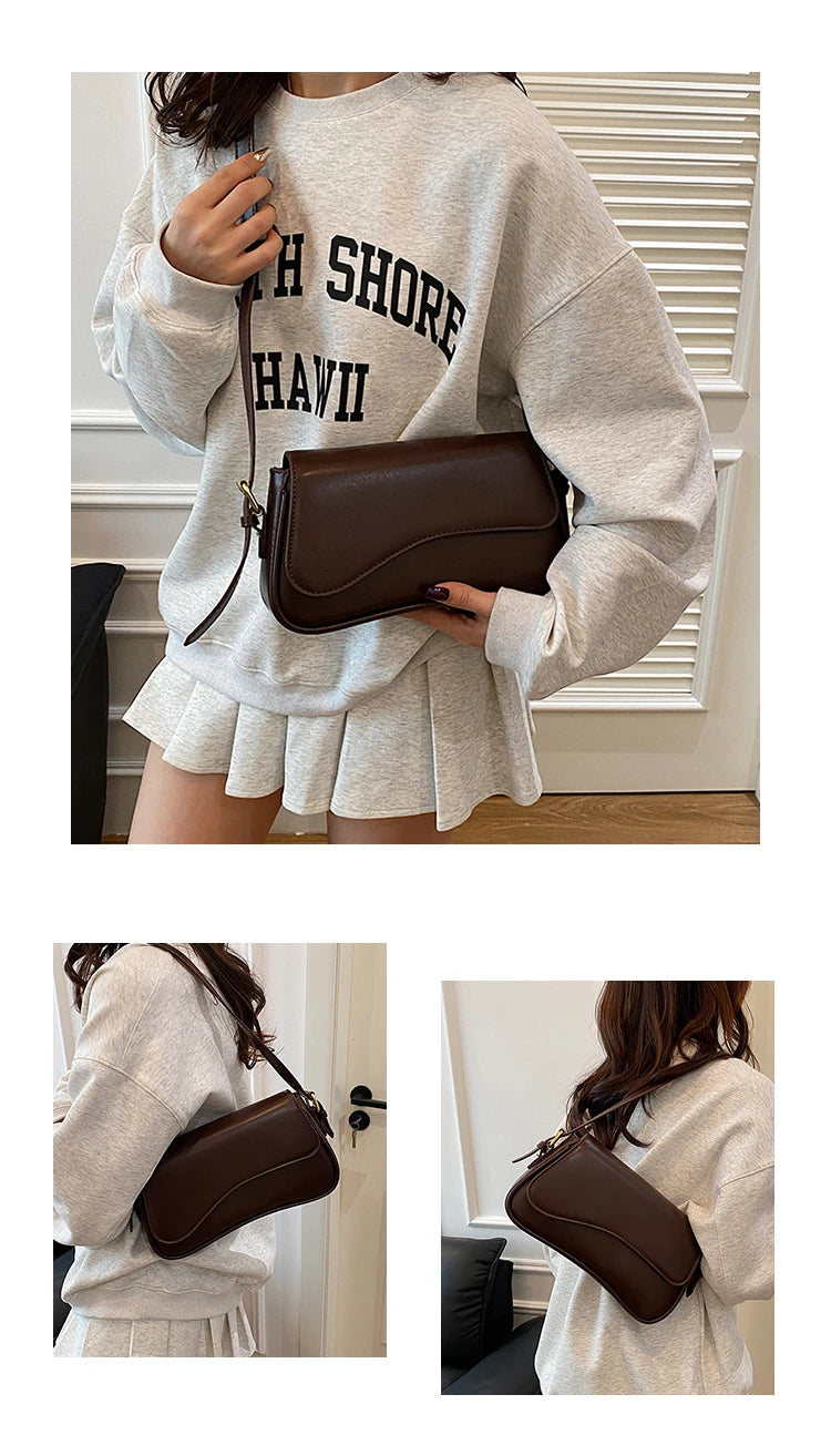 Structured Convertible Saddle Bag | Versatile Crossbody & Handbag Luxegan