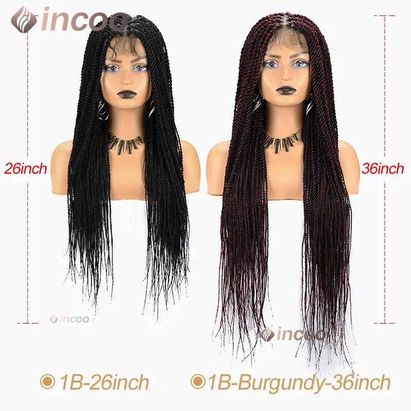 26-40 Inch Faux Locs Twist Wig | Full Lace | Small Box Braids
