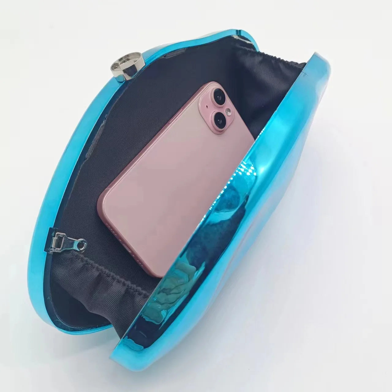 Acrylic Candy Shell Bag | Hard Lemon Color Chain Evening Clutch Luxegan