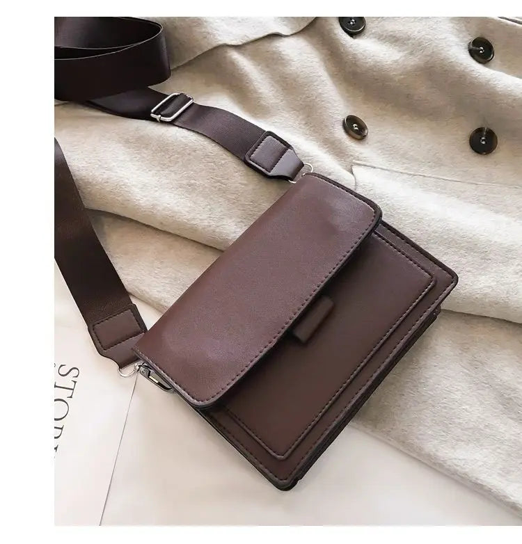 Designer Luxury PU Leather Crossbody Handbag for Women | Fashion Travel Shoulder Messenger Bag (Ladies Small Flap Bag) Luxegan