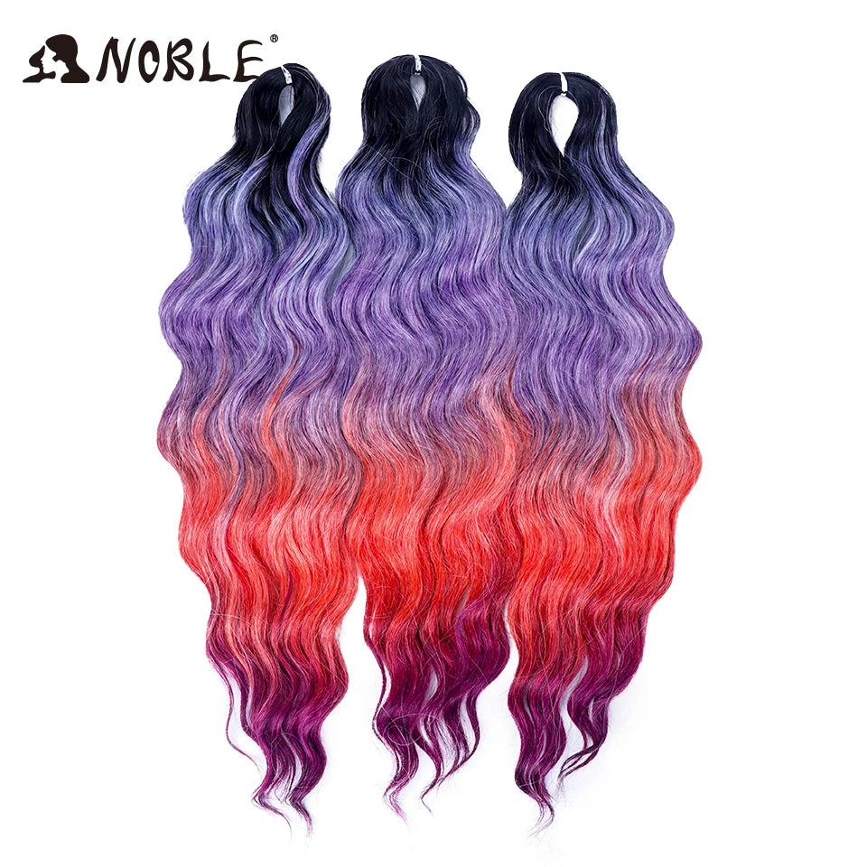 Synthetic Anna Curl Water Wave Crochet Braiding Hair – 24 Inch | 300g | 60 Strands | 88 Ombre & - view 47