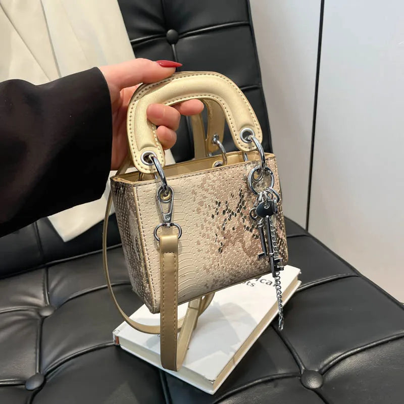 Fashion Classic Women's Mini Handbag | Small Square Bag & Serpentine Crossbody Luxegan