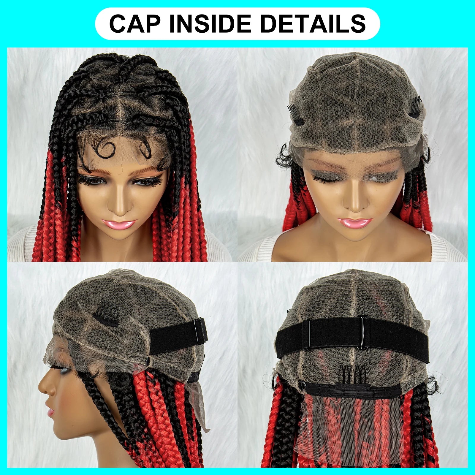 KIMA Colorful Braided Wig | Full Lace | Butterfly Locs & Dreadlocks Options Luxegan