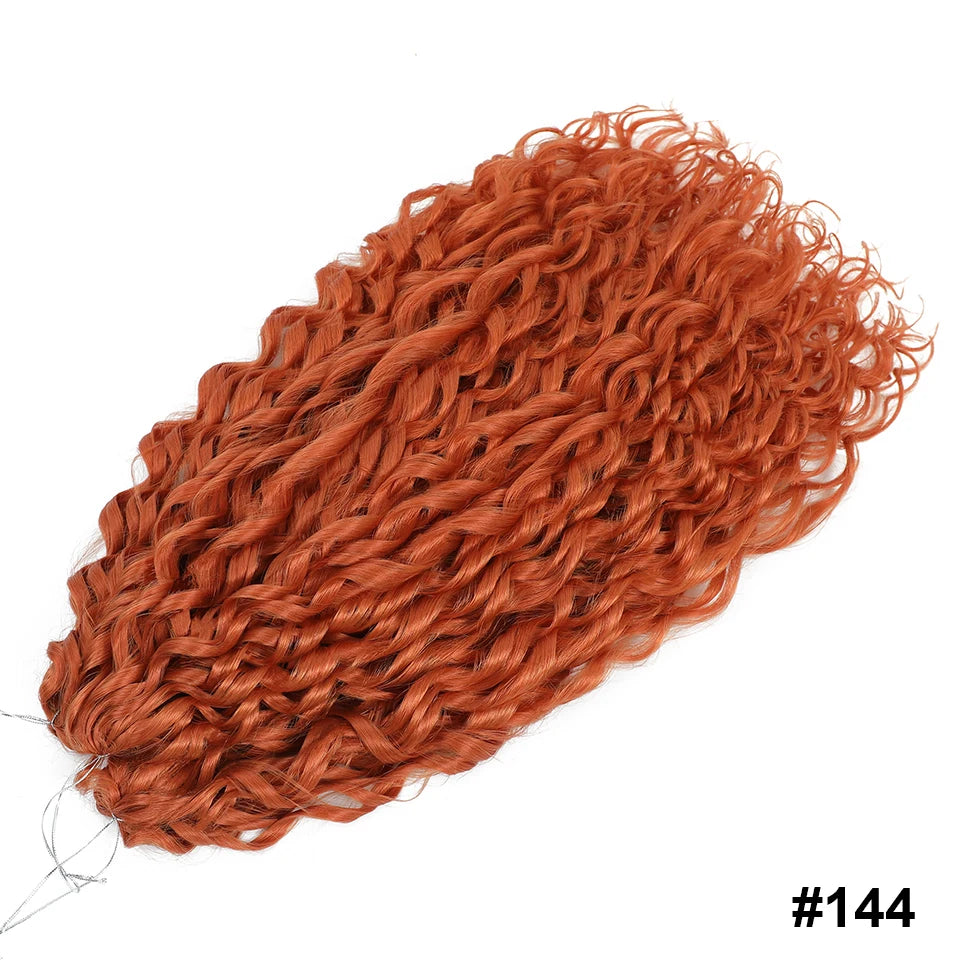 Jessica Curls Crochet Braiding Hair | Synthetic Water Wave Twist Hair 22 Inch | 53 Colors