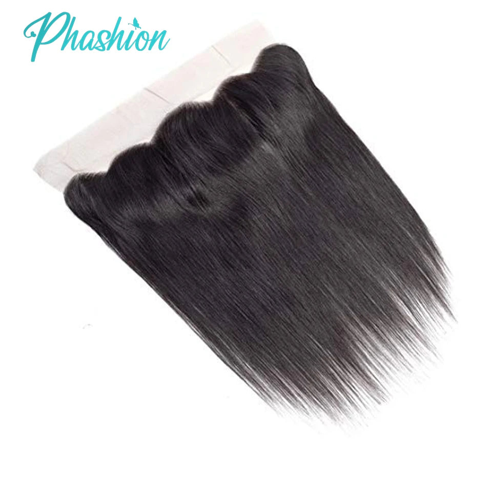 Phashion 26 28 Inch 13x4 13x6 Lace Frontal Straight Pre Plucked Swiss HD Transparent Lace Full Front Only 100% Remy Human Hair