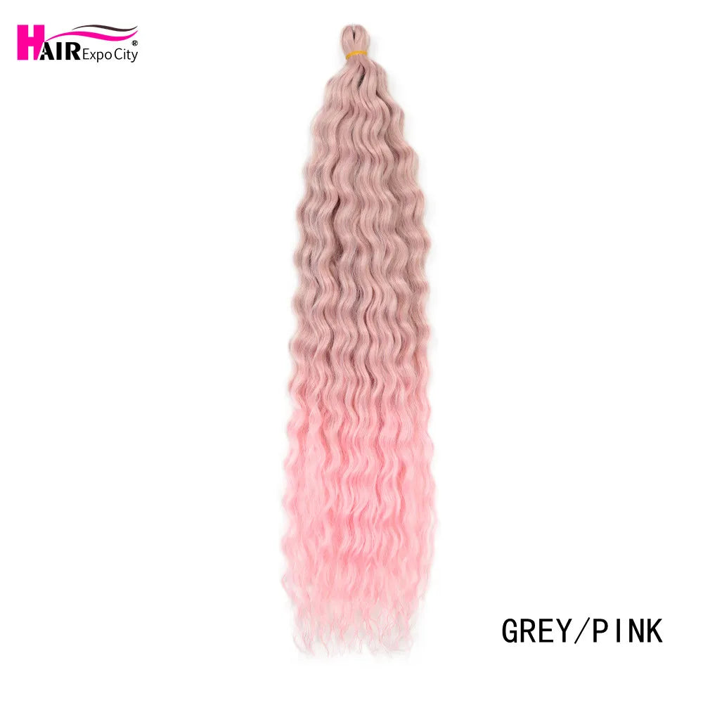 22 Inch Water Wave Twist Crochet Hair | Braiding Extensions