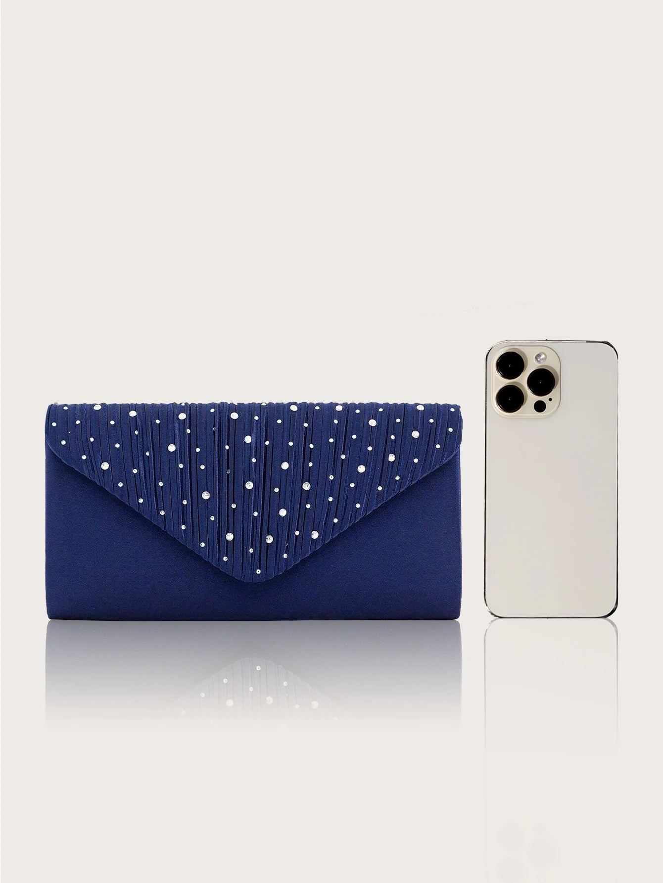 Sparkling and Luxurious Rhinestone Party Women's Clutch Bag | Gorgeous Rhinestone Pendant Necklace, Earrings, & Bracelet Set Luxegan