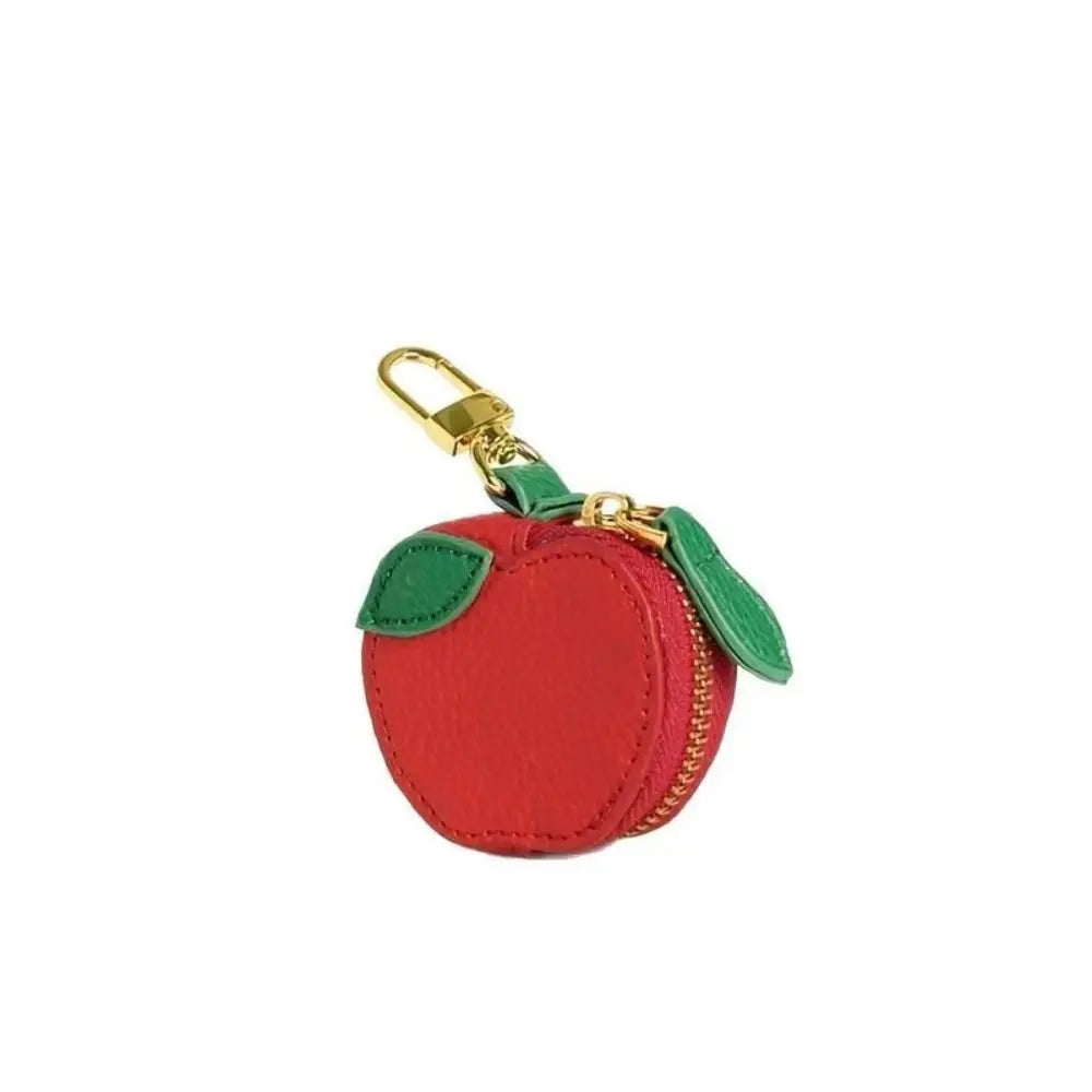 Polyester Cherry/Strawberry Coin Purse | Cute Fruit Shape Keychain Earphone Bag Luxegan