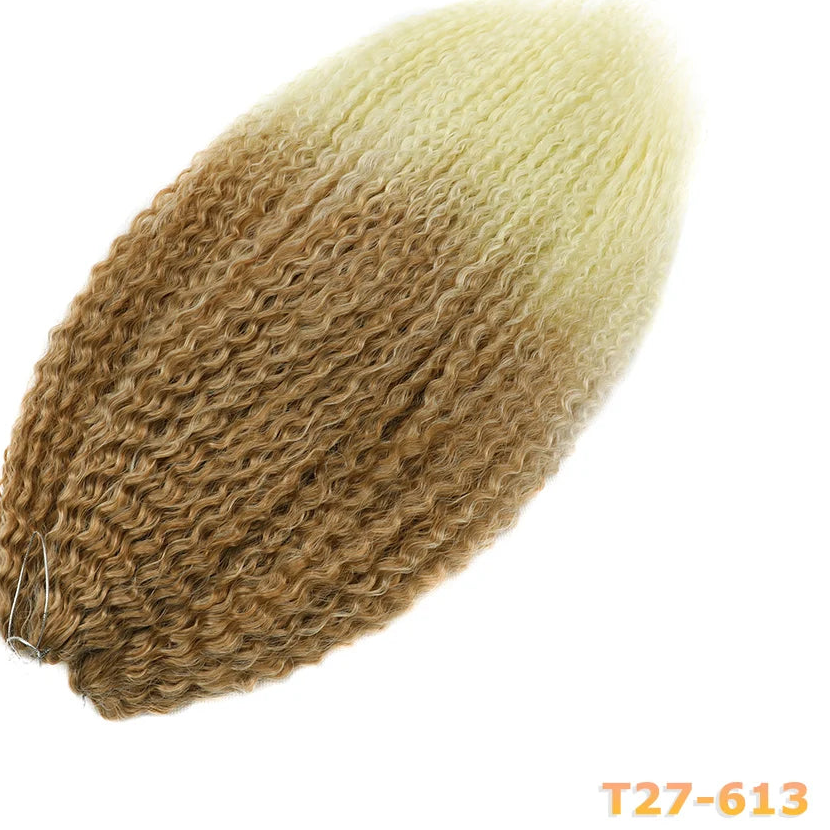 Afro Kinky Curly Crochet Hair Extensions – Kanekalon Ombre Braiding Hair 20–28in | 35 Strands/Pack - view 3