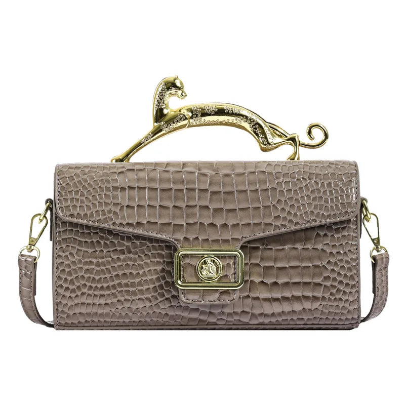 Popular Women's Shell Crossbody Bag | Sophisticated "Lock Catch" Silhouette | High-End Female Fashion Shoulder Bag | "Dignified" High-Performance PU Purse for Radiant Versatile Styling Luxegan
