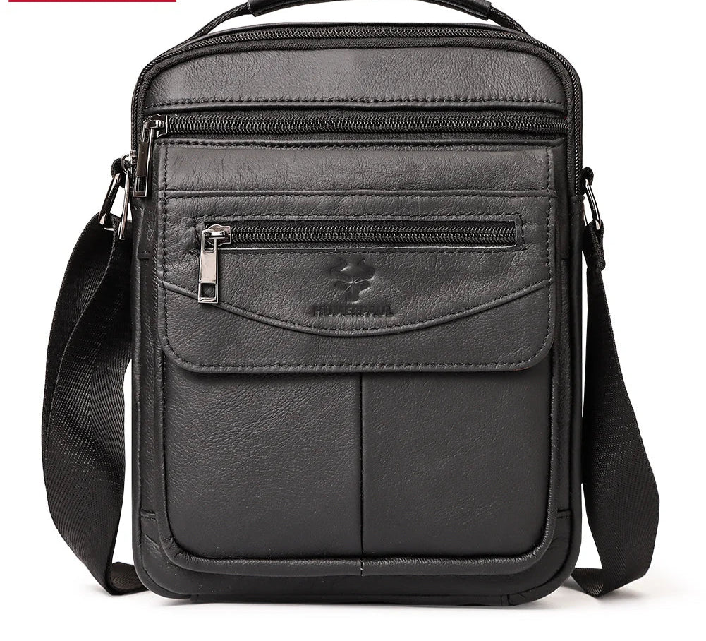 Casual Men's Shoulder Bag | Genuine Leather Business Messenger & Travel Sling Bag Luxegan