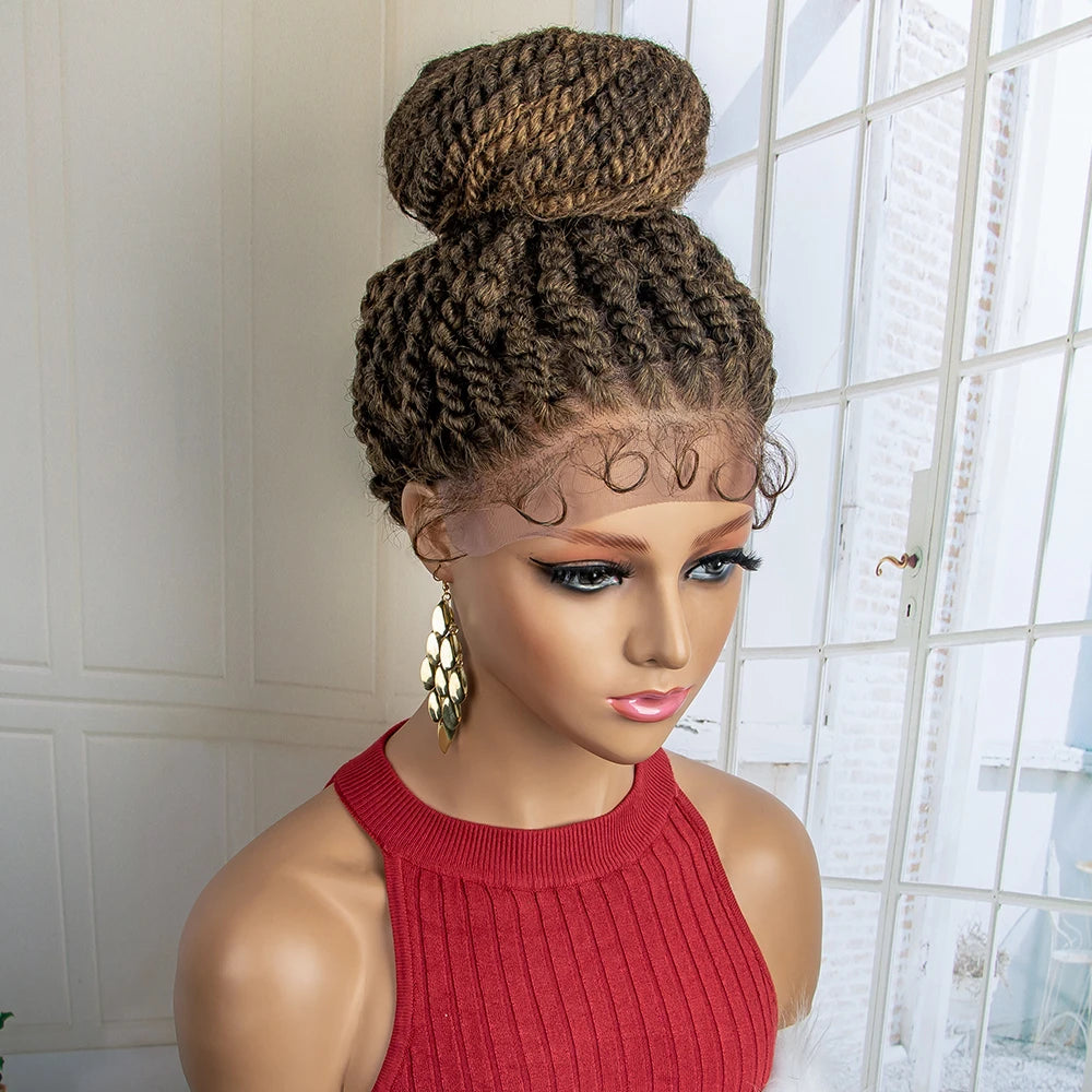 New Arrival Bun Braided Wig | Lace Front Updo with Baby Hair Luxegan