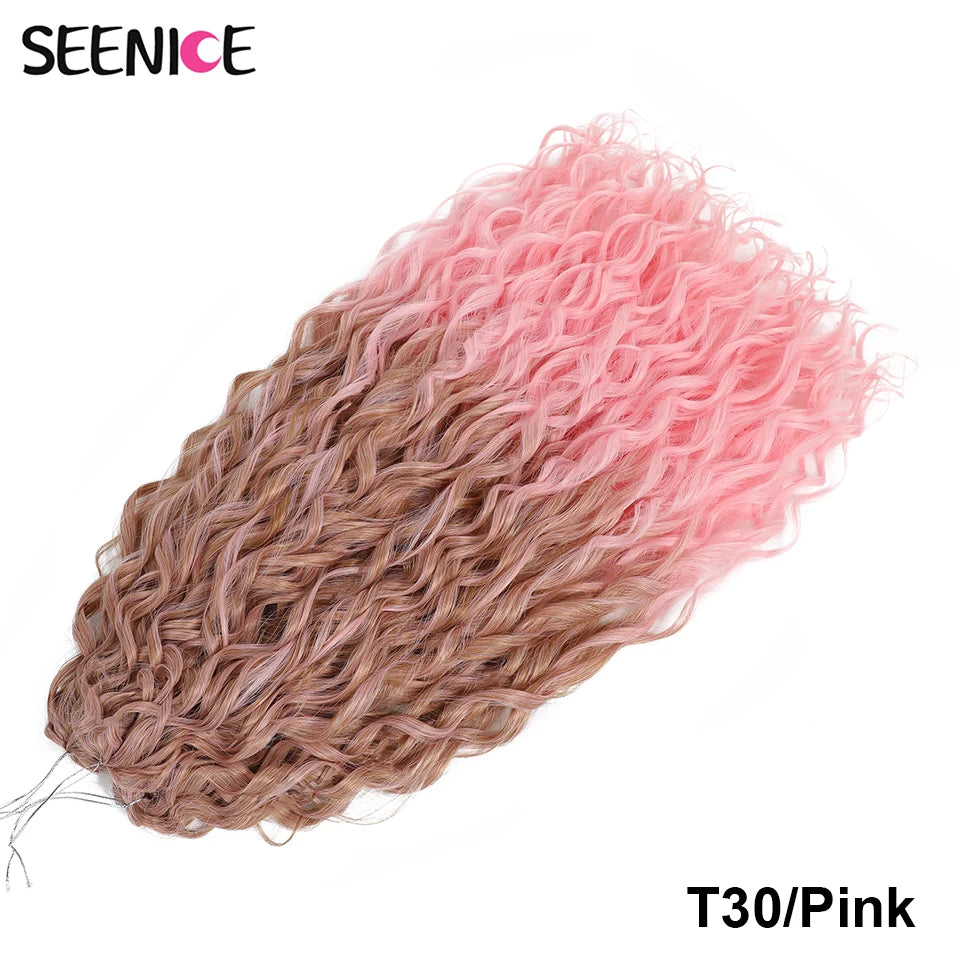 22 Inch Synthetic Water Wave Crochet Hair | Loose Deep Wave Braiding Extensions