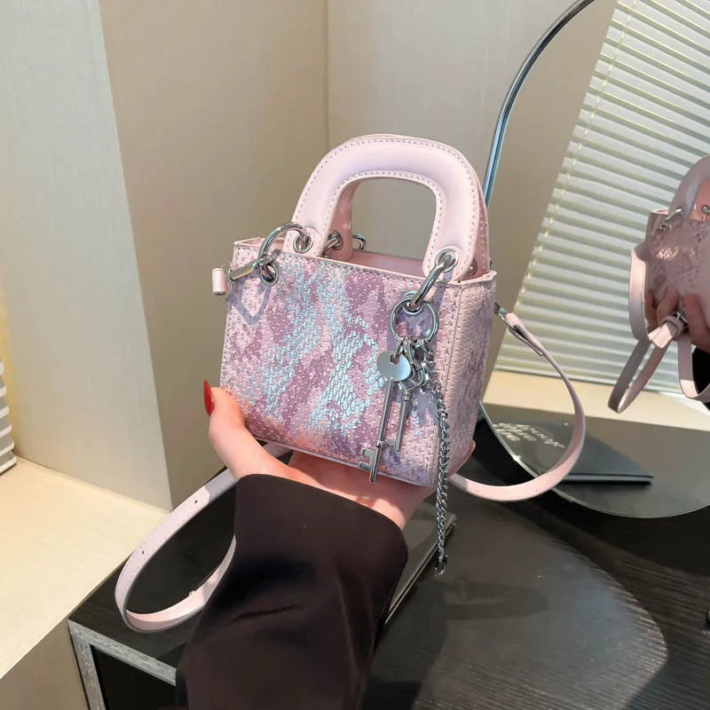 Fashion Classic Women's Mini Handbag | Small Square Bag & Serpentine Crossbody Luxegan