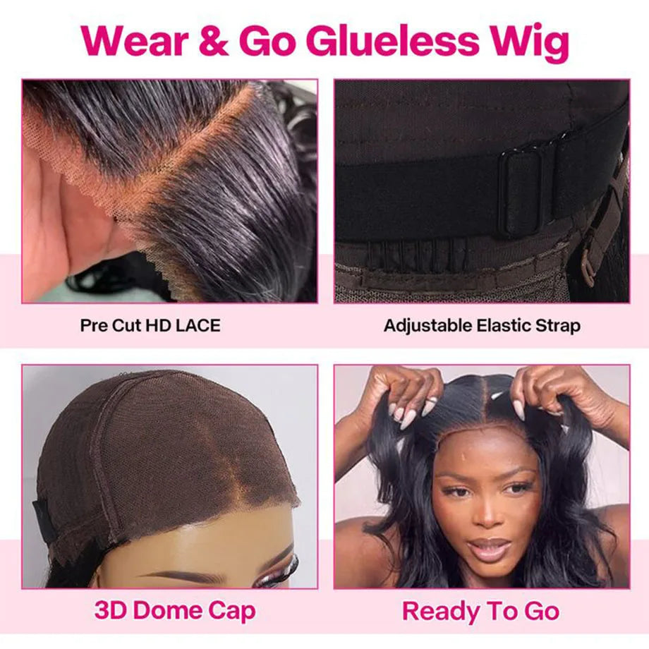 Glueless "Wear & Go" Straight Wig | Sophisticated 13x6 HD Transparent Lace Frontal | Elegant Brazilian Human Hair Full Frontal | "Dignified" 26+ Inch Remy Hair for Radiant Versatile Styling Luxegan