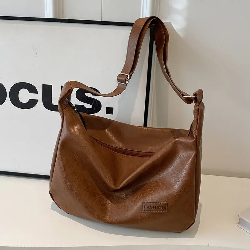New Trendy Women's Crossbody Bag | Retro PU Leather Dumpling Shoulder Bag & Lightweight Tote Bag Luxegan