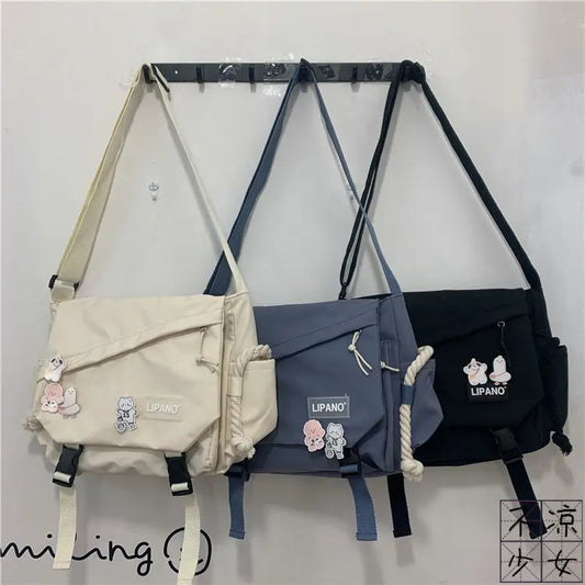 Canvas Diagonal Cross Bag | Youth Fashion Casual Shoulder Bag & Messenger Bag