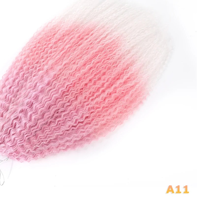 Afro Kinky Curly Crochet Hair Extensions – Kanekalon Ombre Braiding Hair 20–28in | 35 Strands/Pack - view 5