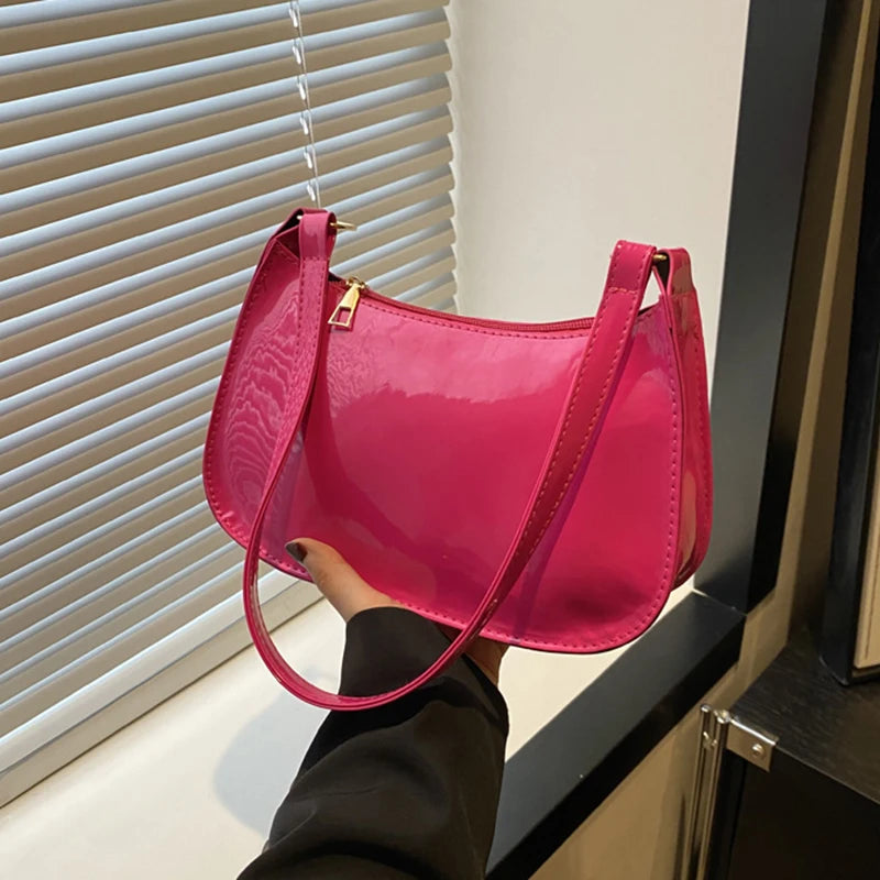 Soft PU Leather Retro Underarm Bag | Casual Hobo Shoulder Purse Luxegan