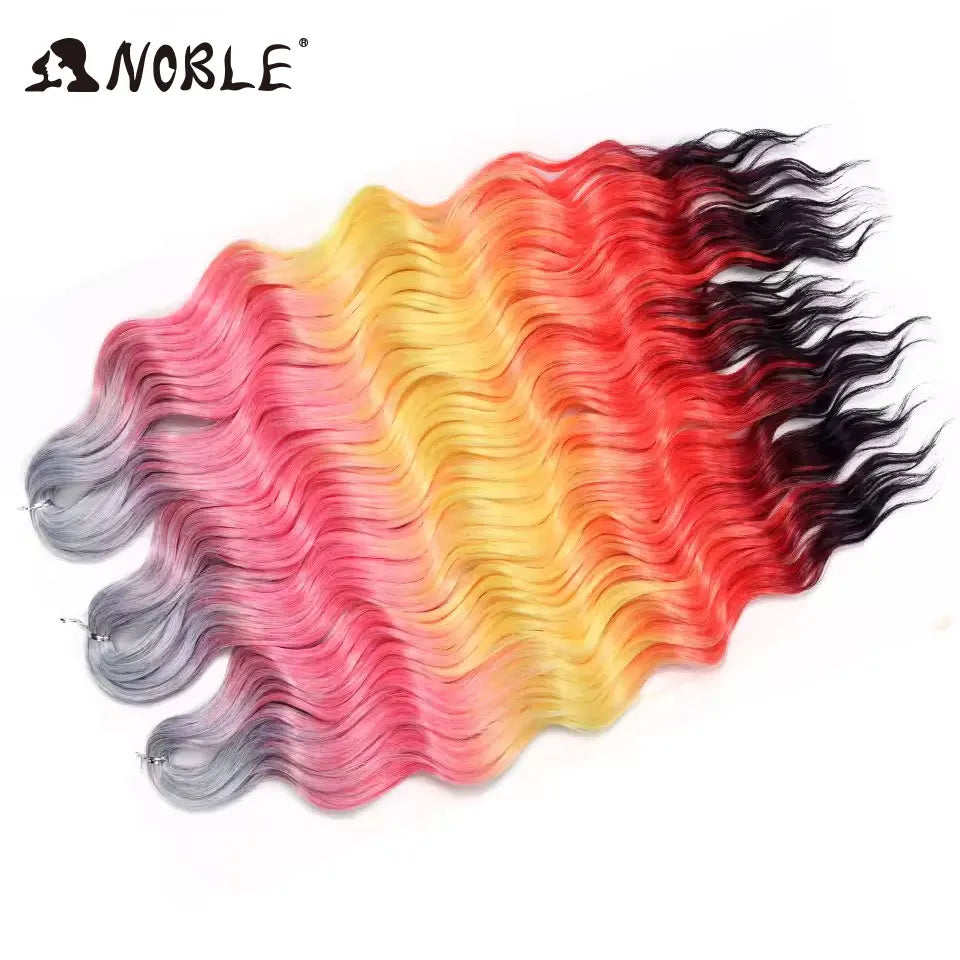 Synthetic Anna Curl Water Wave Crochet Braiding Hair – 24 Inch | 300g | 60 Strands | 88 Ombre & - view 86