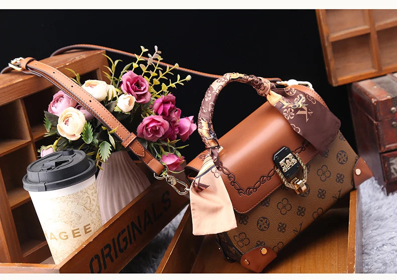 New Autumn/Winter Luxury Designer Handbag | Fashionable High-End Shoulder & Crossbody Bag | PVC Letter Pattern Satchel with Double Security Closure Luxegan